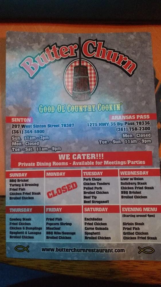 Butter Churn Restaurant Menu image 2